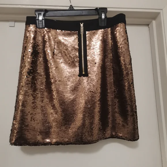 Ted Baker London Bronze Sequin Mini Skirt - Picture 2 of 7